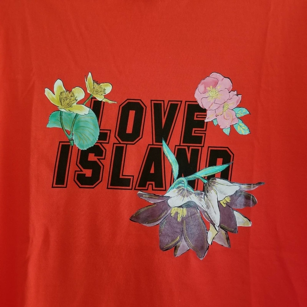 Golden Goose Floral Print Red Short Sleeve T-shirt Size XS - Picture 3 of 6